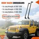 Roof Rack Cross Bars Compatible with Jeep Wrangler JK JL Gladiator JT 2007-2026 with Anti-Theft Metal Lock, 2 & 4 Door Heavy Duty Aluminum Crossbars Rooftop Cargo Kayak Bike Luggage Racks