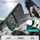 GolbinBox for iPhone 17 Pro Case with Card Holder and RFID Protection, [Built-in Safety Lock] [Holds 4-5 Cards & Cash] [Camera Control Button], Rugged Card Slot Wallet Case for 17 Pro 6.3'', Ink Black