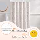 Shower Curtain Rod 31-80 in Adjustable Curtain Rod No Drilling Tension Shower Rod Stainless Steel for Bathroom Room Divider, White