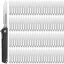 Small Folding Scalpel Knife with 96 Pcs #60xt Stainless Steel Blade Replacement Carbon Fiber Slim Pocket Knife with Replaceable Scalpel Blade Utility Knives for Outdoor Skinning Hunting