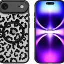 Case for iPhone 17 Air [Compatible with MagSafe] Aesthetic Black Leopard Cute Design for Women Girls | Soft TPU Bumper Hard PC Back Translucent Matte Protective Slim Magnetic Phone Cover