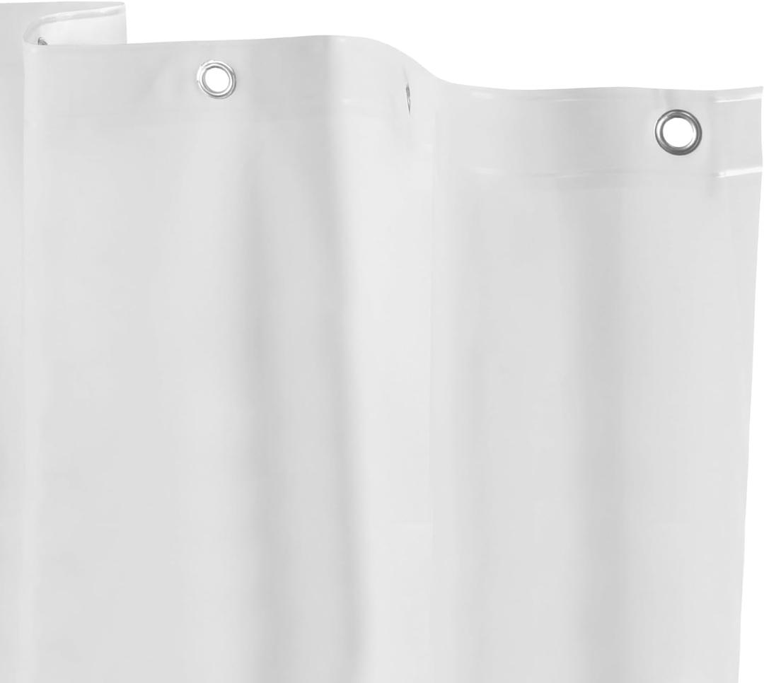 Kenney - Microban PEVA Shower Curtain Liner, Waterproof Medium-Weight 4.8 Gauge Design with Rust-Resistant Metal Grommets and Weighted Magnetic Hem, 70" x 72", Frosted