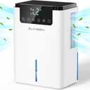 Dehumidifier,75 OZ Water Tank (500 sq.ft) Dehumidifiers for Home,Quiet Dehumidifier for Bathroom Bedroom Basement RV with 12H Timer,Auto Shut Off,7 Colors LED Light,Sleep Modes (2200ML)