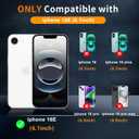 6 x Hualele Magnetic for iPhone 16e Case,Compatible with MagSafe, Military Grade Dropproof Translucent Matte Hard Back Soft Edge Slim Cover for iPhone 16e Phone Case,Black