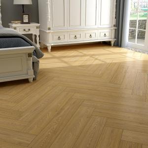 Yenhome 6"X36" Scratch-Resistant Vinyl Flooring Peel and Stick Flooring Waterproof Brown Wood Look Peel and Stick Floor Tile Bathroom Self Adhesive Floor Tile for Bathroom Bedroom (35Plank, 52.5Sq.Ft)