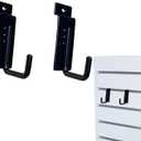 2 Pcs Slatwall Hooks J Shape Heavy Duty Hook Hangers for Display Slatboard Wall Accessories Hardware Hanging Garment Hook for Slate Panel Black 3.25 Inch