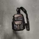 CENUNCO Genuine Leather Sling Bag Crossbody Shoulder Backpack, Black