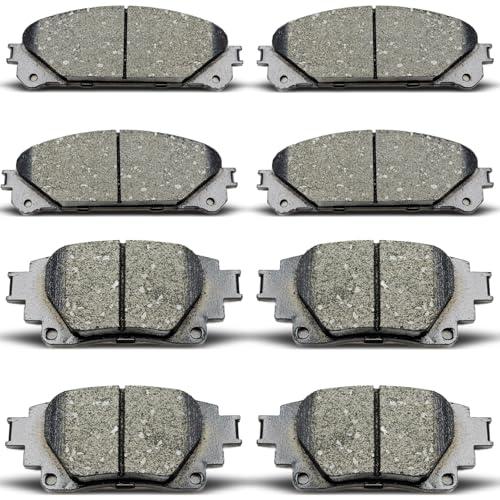 DYZJKWJW D1324 D2305 Front Rear Ceramic Brake Pads Set Fit For 2020-2022 Toyota Highlander,For 2021-2023 Toyota RAV4 Prime/Toyota Sienna,For 2022-2023 Lexus NX350/NX350h/NX450h+