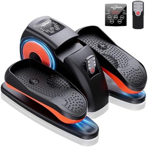 Under Desk Elliptical Machine, Electric Elliptical Leg Exerciser for Seniors with 12 Adjustable, Portable Quiet Elliptical Exercise Machine, Seated Pedal Exerciser with Remote Control