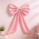 Pink Bow Birthday Decorations 40x24in Big Pink Bow Hidden Lining for A More Three-Dimensional Look Decorations for Bedroom Coquette Room Party Christmas Tree Supplies