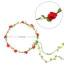 EBOOT 15 Pieces Assorted Colored Flower Crown Wreath Headband Garland Multicolor Headbands Floral Headpiece for Wedding Festival Vacation Fairy Party Photography Props