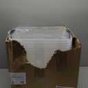 Rubbermaid Cleverstore Clear 32 Qt, 6 Pack Stackable Plastic Storage Bins with Lids, Great for Closet and Laundry Storage, Organizing in the Home