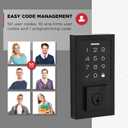 Kwikset SmartCode 270 Keyless Entry Electronic Touchpad Deadbolt Door Lock with Auto-Lock, Custom User Codes, Advanced Security in Matte Black Contemporary