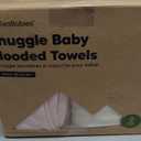 KeaBabies 2-Pack Hooded Baby Towels for Newborn - 30x30 Soft & Absorbent Viscose From Bamboo Baby Bath Towels with Hood for Infant, Toddler,Kids,Boys Girls,Newborn Bath Essentials (Rose Ivory, Petite)