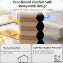 Changshade Blackout Cordless Cellular Shades for Windows,Honeycomb Blinds with Thermal Insulation,UV Protection,Child Safe,Privacy Light Control,Easy to Install（35" W x 72" H,Light Brown）