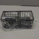 Cisily Kitchen Sink Caddy Organzier with High Brush Holder, Sponge Holder for Sink, 304 Rustproof Stainless, Kitchen Countertop Soap Dispenser Organizer, Kitchen Decor and Accessories (9.25, Black)