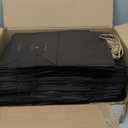 BagDream Recyclable Kraft Paper Gift Bag, 8x4.25x10.5 Inches, 100Pcs, Black, with Handles, Bulk, FSC Compliant, Multipurpose