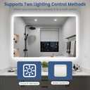 STARLEAD 24"x32" LED Bathroom Mirror with Bluetooth Speaker, 3 Color Temperature, Stepless Dimming, Anti-Fog, Touch Control, Wall-Mounted Vanity Mirror, Vertical or Horizontal