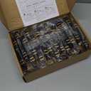 HOME EDIT 30 Pack 3 inch Black & Gold Cabinet Handles Square Zinc-Alloy Pulls for Kitchen Dresser Closet and Bathroom Cabinets Hardware