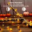 BlcTec Fall Decorations for Home 12.8FT 40 LED Fall String Lights with Acorns & 3D Pumpkins, Battery Operated Harvest Fairy Light with Timer for Indoor Outdoor Halloween Thanksgiving Autumn Fall Decor