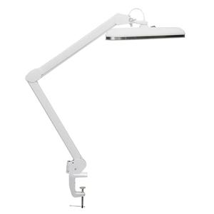 Kings County Tools LED Desk Lamp with Clamp - Architect Desk Light with Adjustable Swing Arm, Dual Light, and 16 Lighting Options - 32” Tall Task Lamp for Office Accessories (White)