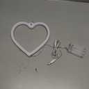 1-Pack Heart Neon Sign, Neon Heart Lights Battery Operated or USB Powered Decoration Lamp, LED Wall Decoration Light for Classroom Bedroom Girl's Room Party Birthday Home Wedding Dcor (Warm White)