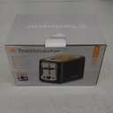 Toastmaster 2-Slice Toaster - Black with Stainless Steel - Kitchen Essential for Sandwich Bread & Breakfast Toast - Toaster with Wide Slots, High Rise Toast Lift & Cool-Touch Exterior