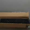 Smiry Front Door Mat Outside Entrance, Heavy Duty Sturdy Natural Rubber Doormat, Trap Dirt and Moisture, Easy Clean Low Profile Welcome Floor Mats for Indoor Outdoor Entry, 35x23 Inch, Black