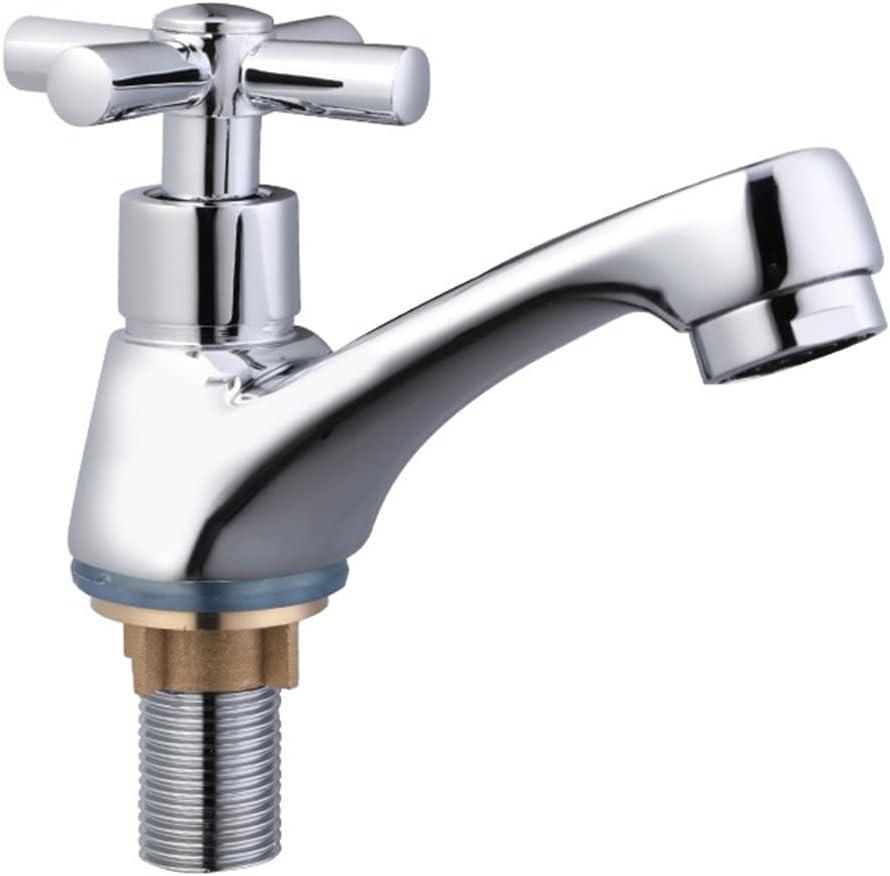 Modern Single Handle Bathroom Faucet, One Hole Chrome Finished Cold Water Tap, Bar Basin Faucets