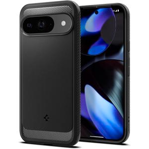 Spigen Rugged Armor Designed for Pixel 9 Case/Pixel 9 Pro Case (2024) [Hard Shell] [Military-Grade Protection] - Matte Black
