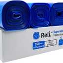 Reli. SuperValue 40-45 Gallon Recycling Bags | 100 Count | Blue Trash Bags