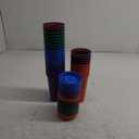 Domensi 30 Pack Reusable Coffee Cups with Lids 16 oz Disposable Travel Cups Bulk Plastic to Go Coffee Tumblers for DIY Hot Cold Drink Party Favors Coworker, Microwaveable (Colorful)