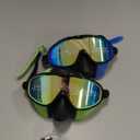 Vvinca Swim Goggles with Nose Cover, 2 Pack Wide View Diving Mask Anti-Fog UV No Leak Toddlers Swimming Goggles for Kids 3-15 (03-black Blue& Black Green)