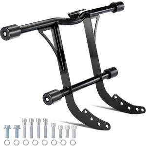 MoKitDora Engine Guard Highway Peg Two-Step Front Crash Bar with Wings for Harley Softail Fat Boy FLFB/S Street Bob Low Rider Sport Glide FLSB Slim Breakout 2018-2024 Models