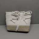 Over the Door Basket Cotton Rope Organizer, 3-Tier Wall Hanging Storage Basket, Closet Organizing, Decorative Baskets for Organizing Living Room 14.5x7 (Apricot)