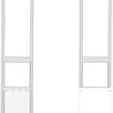 Extra Large Dog Door for Sliding Glass Doors, Adjustable Height 91.73"-97.64",No-Cut Easy Installation,Magnetic Closing Curtain.