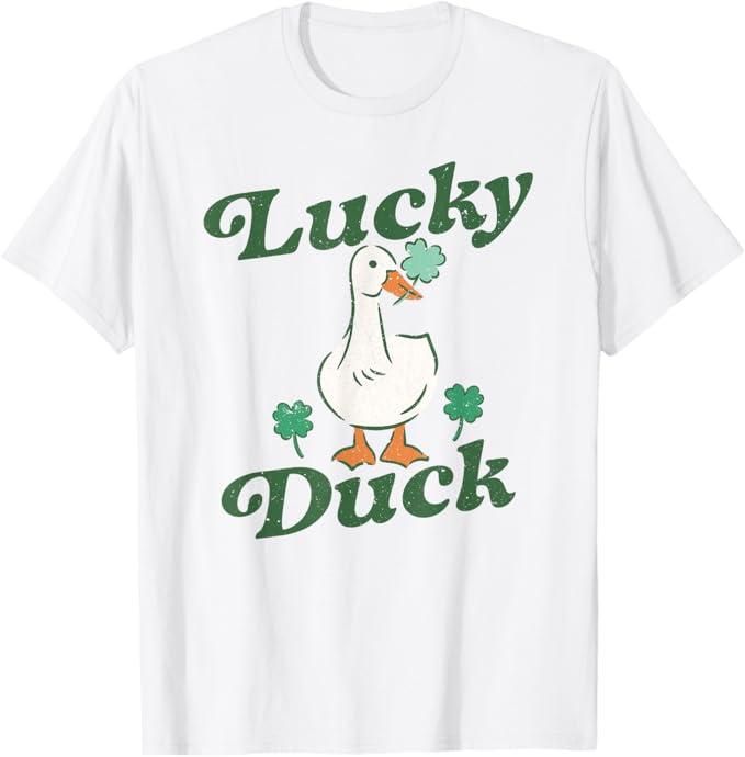 St Patrick's Lucky Duck Saint Paddy's Day T-Shirt, S