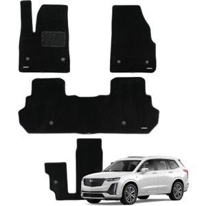 WENNEBIRD Superior Carpet Floor Mats for 2020-2026 Cadillac XT6 6 Seats (Not for 7 Seats), 0.5-Inch Ultra-Thick, Noise-Reducing, All-Weather Waterproof Anti-Slip 4-Pc Set