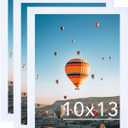 JCJMY 10x13 Picture Frame Set of 3 White for Wall Hanging, Wall Mounting Horizontally or Vertically, 10 x 13 Wall Gallery Poster Photo Frame with Shatter Resistant Plexiglass, 3 Pack, White