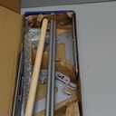 DIY Crew 12 Inch Paper Roll Dispenser and Cutter - Heavy-Duty Wall Mountable, Non Slip Tabletop - Kraft, Freezer, Butcher Paper - Up to 1000ft Rolls (Silver)