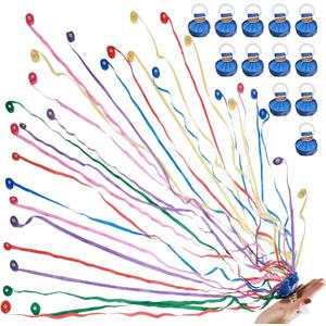 No Mess Streamers,12Pack Colorful No Mess Confetti Poppers,Party Poppers for Birthday,Wedding,Celebrations,School Opening,Graduation,Retirement Party (Blue Multicolor)