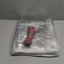 Clear Tarps with Grommets 14 Mil Clear PVC Tarp 400g/m Thickened Tear Resistant, for Camping, Plants Greenhouse, Cars, Patio (8' X 10')