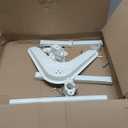Claiks Dual Monitor Mount, Ergonomic Adjustable Monitor Arm for Max 32 inch Screens, Adjustable Computer Monitor Stand up to 40 lbs, VESA Mounting Holes 75&100mm, White