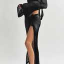 Women's Swimsuits Cover Ups Set for Crochet Bathing Suit Hollow Out 2 Piece Bikini Coverup Beach Swimwear (Black, M)