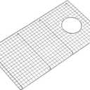 27 in. x 14 in. Side Drain Sink Protector with Supersoft Silicone Feet in 304 Grade Stainless Steel
