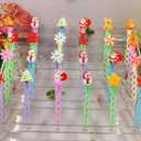 2 x 24 Packs Bulk Mini Christmas Cartoon Shape Bubble Wands, Boys and Girls Holiday Party Favors Student Gifts Christmas Party Supply