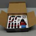 EFI Fuel Pressure Regulator Kit with Bypass Return 0-100psi Pressure Gauge 6AN Fuel Line Adjustable Universal(Black & Red)