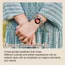 Boho Beaded Handmade Braided Bracelet Band Women 20mm Compatible for Samsung Galaxy Watch 7/6/5/4/Active 2/4 Classic/6 Classic/5 Pro/FE 40mm 42mm 43mm 44mm 45mm 46mm 47mm