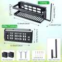 Upgraded Griddle Caddy for Blackstone,Foldable Griddle Accessories Prep Cart for 17"/36" Space Saving BBQ Grill Storage Organizer Box Paper Towel Holder J-Hooks Camper Picnic Ourdoor