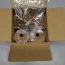 6 Inches Round Solid Wood Furniture Legs Set of 4, Brown Wooden Replacement Feet with Threaded 5/16'' Hanger Bolts for Sofa, Couch, Armchair, Cabinet, TV Stand, Ottoman and Dresser